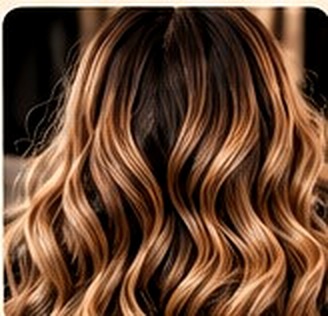 Cheveux avec balayage, illustration
